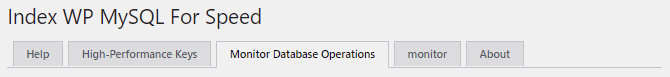 Image: Tab with Monitor Database Operations selected